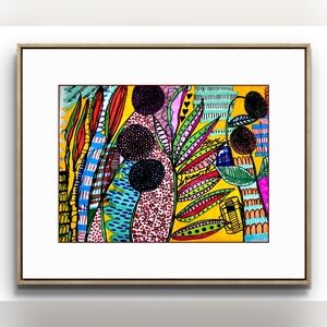 Original Vibrant Abstract Art 9X12